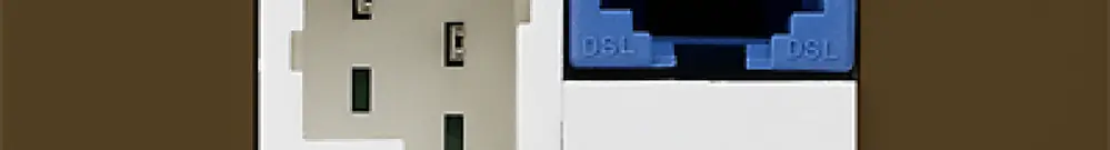 Boîte ENC DSL kallysto 1×RJ45/1×T+T brun 