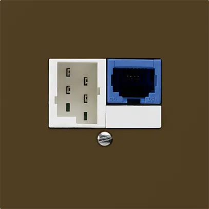 Boîte ENC DSL kallysto 1×RJ45/1×T+T brun 