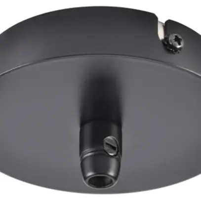 Rosone da soffitto SLV 1 uscita, Ø85×39mm con scarico di trazione nero 