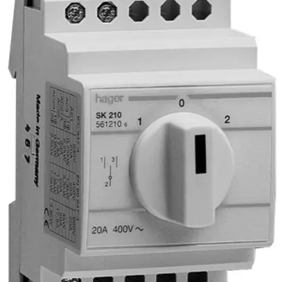 Interruttore rotativo AMD Hager 20A 400V 0Ch 0R 1 invertitore 3UM Jour-0-Nuit 