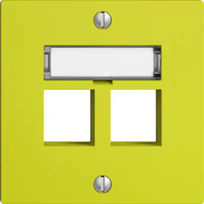 Kit montaggio EDIZIOdue F, uscita dritta, per 2×Keystone, lemon 