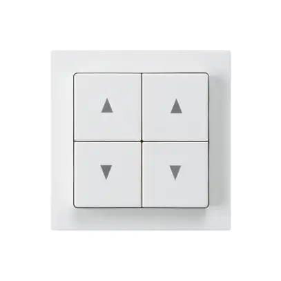 Kit frontal kallysto 60×60 mm blanc pour interrupteur/contact p.stores quadruple 