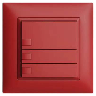 Pulsante KNX RGB INC EDUE FMI, 250mW, s.LED, 3×pulsante, com.1×tasto, ber 