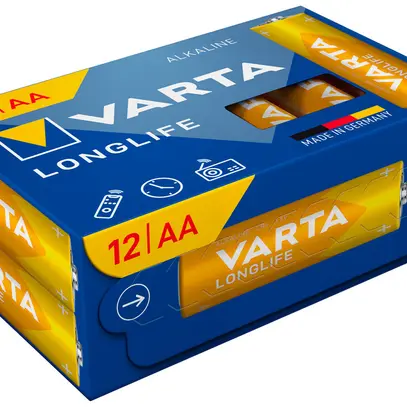 Batterie VARTA Consumer Longlife AA Alkali-Mangan 1.5V Box à 12 Stück 