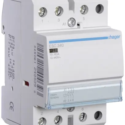 Contattore AMD Hager 230VAC 3 chiusura 0 apertura 63A senza ronzio 3UM 