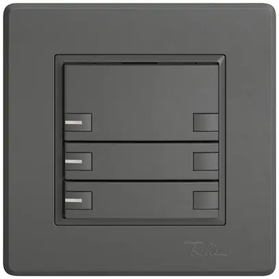 Poussoir KNX RGB ENC EDIZIO.liv SNAPFIX® capteur temp.s.LED 3× comm.2T grf 