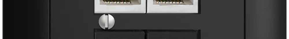 Scatola INC 4×RJ45 2×u/2×s EDIZIOdue nero R&M swissline NT 2ab 