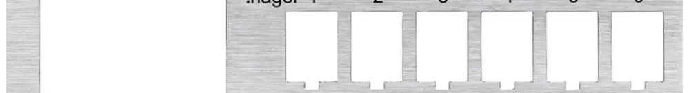 Module d'extension Hager HMS 6×RJ45 Keystone, FLF grd.I, gris 