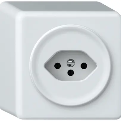 Prise AP origin 1×type 13 10A 230V 88×88×54mm blanc 