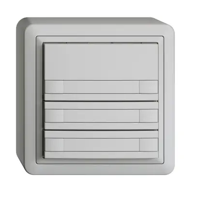 Poussoir KNX RGB AP EDUE, 250mW, s.LED, papier, 3×poussoir, comm.2×touches, grc 