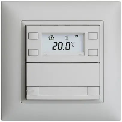 Poussoir RTH ENC KNX 1× EDIZIOdue FMI gris clair, avec pap.+LED RGB 