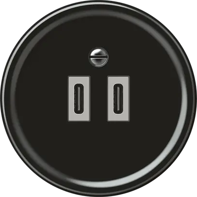 Presa di carica USB origin 2×USB-C 3000mA 5V nero 