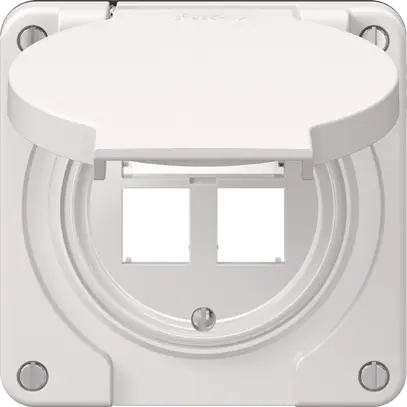 Kit di montaggio Feller freenet N.CO, per uscita diritta, doppio, bianco 