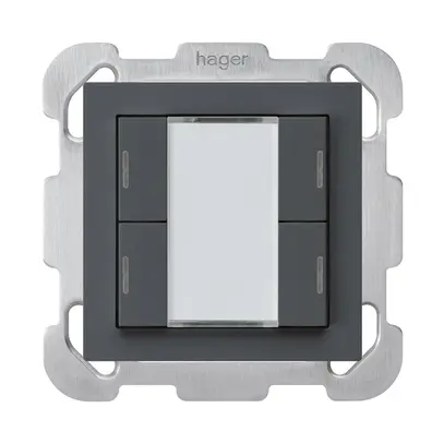 UP-Taster kallysto B KNX 4× RGB LED s/e-link anthrazit 