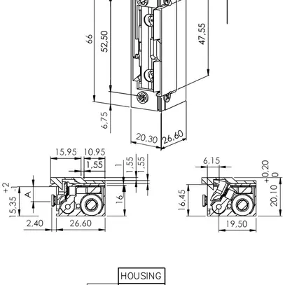 Ouvre-porte BSW B3000-TK, 10…24VUC, hors-tension fermé, clenche à rayon, top 