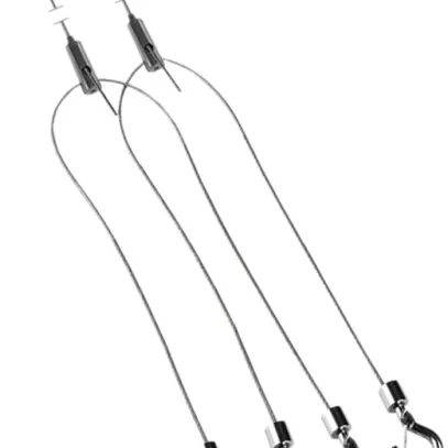 Kit sospensione a corda ESYLUX PNL100PDL per plafoniera Panel STELLA, Ø40×1000mm 
