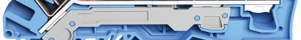 Borne de passage WAGO TopJob-S 6mm² 3L bleu série 2106 