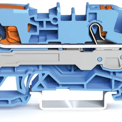 Borne de passage WAGO TopJob-S 6mm² 3L bleu série 2106 