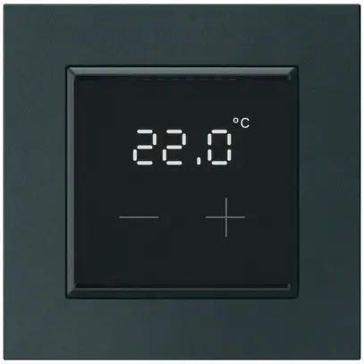 Thermostat d'ambiance KNX ENC KPR avec affichage LED noir 