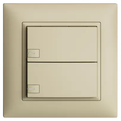 Poussoir KNX RGB ENC EDUE FMI, 250mW, a.LED RGB, 2×poussoir, comm.1×touche, van 