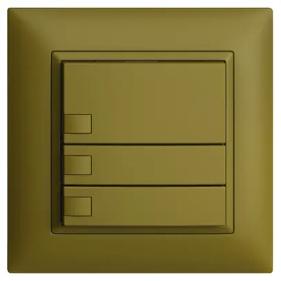 Pulsante KNX RGB INC EDUE FMI, 250mW, s.LED, 3×pulsante, com.1×tasto, ov 