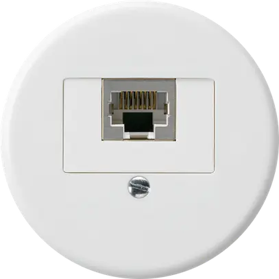 Inserto per scatola INC basico 1×RJ45s bianco 
