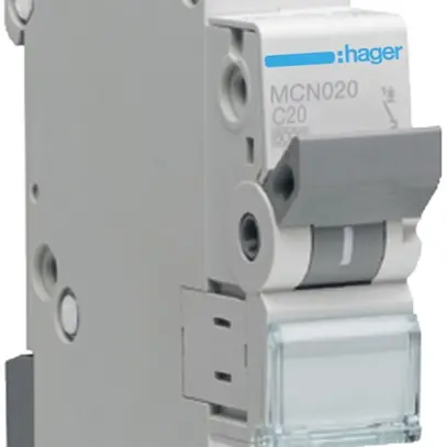 Disgiuntore Hager MCB 1P 230V tipo C 20A Icn 6kA 1UM 