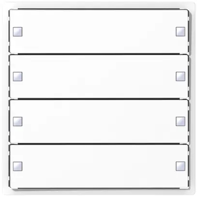 Sensore pulsante SIDUS KNX Design tipo E, 4/8, bianco lucido 