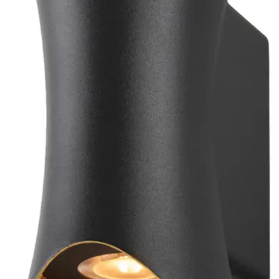 Applique LED SLV MODELA 7.5W 810lm 827 IP65 REG diretto/indiretto nero/oro 