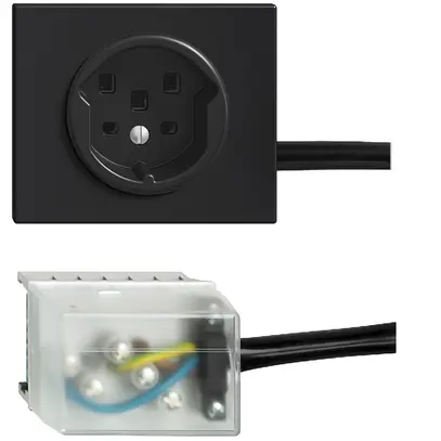 Prise INC FH T25 16A noir pour câble plat Ecobus power 