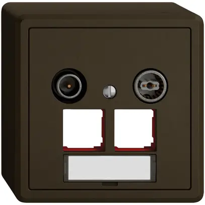 Prise multimédia AP TV-R EDIZIO.liv SNAPFIX® EASYNET p.2×RJ45 S-One 11dB br 