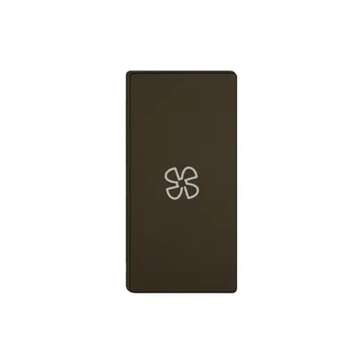 Poussoir 1/2 EDIZIO.liv Wiser avec SNAPFIX® horiz.avec symbole ventilateur br 