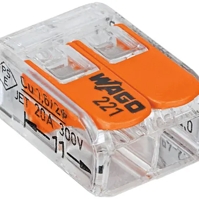 Morsetto per scatola COMPACT serie 221 2L 0.2…4mm² 