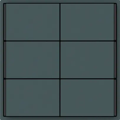 Poussoir KNX KAL 6×touches 6×points actionnables LED anthracite 