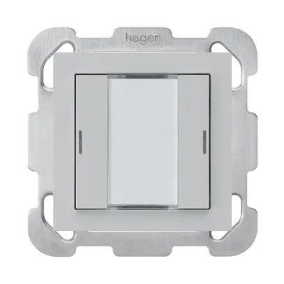 UP-Taster kallysto B KNX 2× RGB LED s/e-link hellgrau 