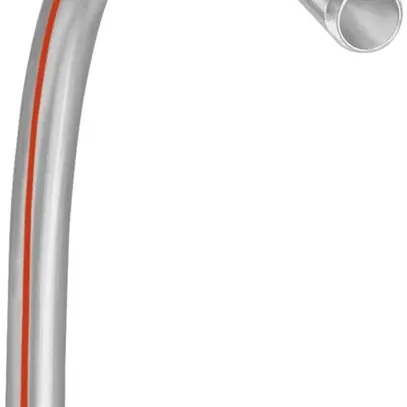 Gomito Symalit PE 90° 92/80 grigio con strisce rosse r=300mm KRB 