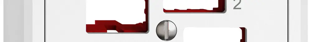 Kit de montage AP EDIZIO.liv EASYNET S-One SNAPFIX® droit 4×RJ45 bc 