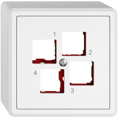 AP-Montageset EDIZIO.liv EASYNET S-One SNAPFIX® gerade 4×RJ45 ws 