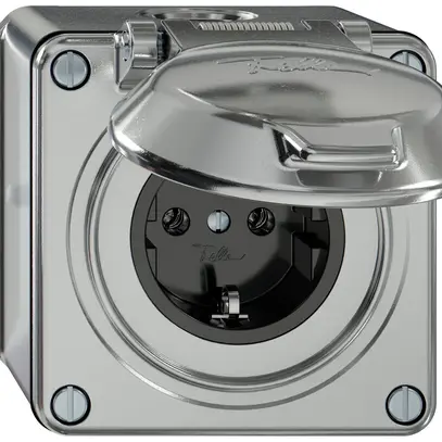 Presa AP ELEMENT SNAPFIX® SCHUKO 16A 250V con coperchio IP20 all 
