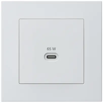 Presa di ricarica USB INC Hager kallysto.pro tipo C 65W 3250mA bianco 