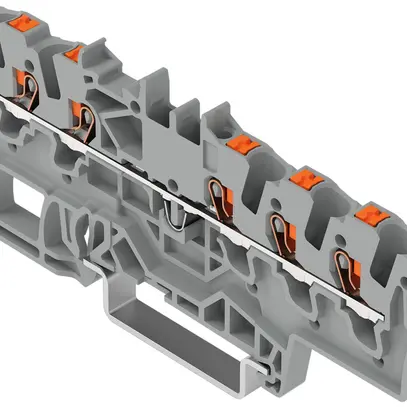 Borne de passage joignable WAGO TOPJOB S 1.5mm² 24A Push-in 5×1 TH35 gris 