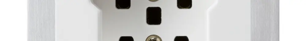 Prise ENC kallysto T25 blanc bornes à vis avec plaque de fixation 