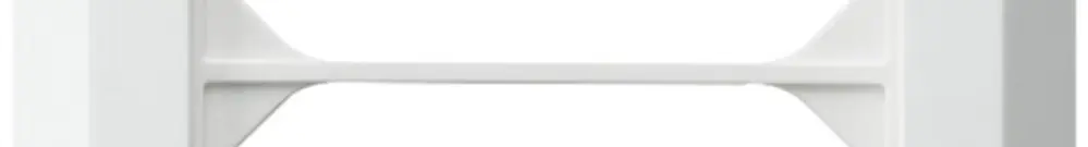 Telaio di copertura INC kallysto.line 2×1 bianco 92×152mm 