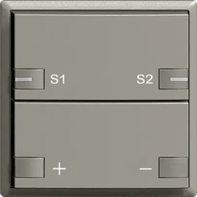 Dimmer LED EDIZIOdue ZEP ohne LED 2×Taste 2×Bedienung dunkelgrau 