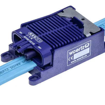 Boîte de raccordement rapide Woertz pour câble plat DALI 3×2.5+2×1.5mm² 3P C1 
