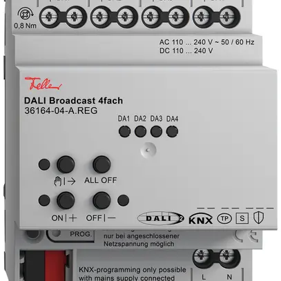DALI-Broadcast Aktor Feller KNX Data Secure 4TE 4 Kanal IP20 