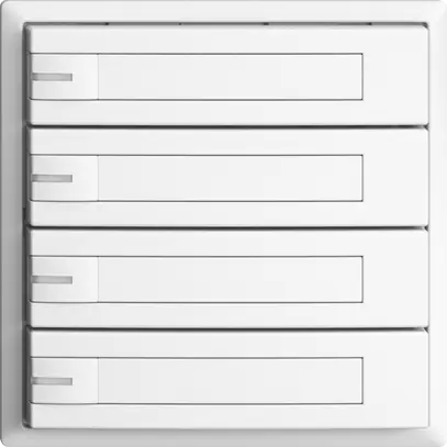 Tasto univ. INC 4×1t mors. a vite EDIZIOdue bianco, con carta+LED 