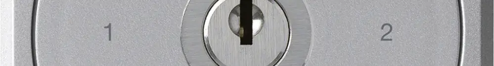 UP-Schlüsselschalter robusto ohne Klappdeckel 2/1P aluminium für Kombination 