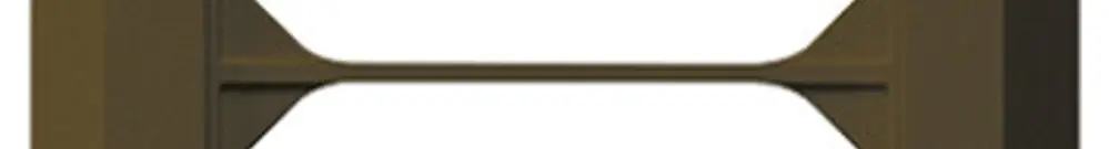 Cadre de recouvrement ENC kallysto.line 4×1 brun 92×272mm 