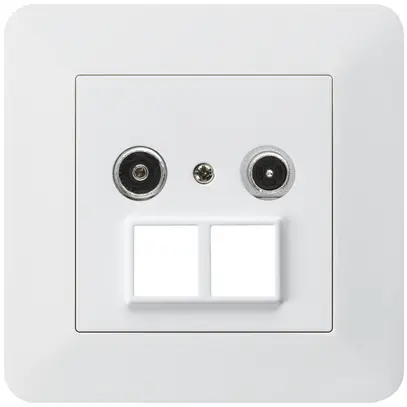 Prise multimédia ENC kallysto.trend R/TV 4dB 2GHz blanc 